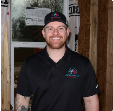 Jason Corley, owner of Applegate Properties, on a job site